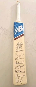 10 X England Cricket Captains Signed Full Size Cricket Bat Bob Willis KP Etc - Picture 1 of 5