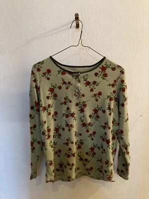 Camisa de manga larga L. A. Blues para mujer rosas, talla pequeña, hecha en Myanmar (Birmania) Foto 1 de 4