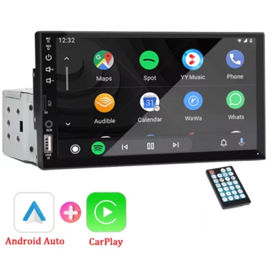 Autoradio 7" 1 Din Carplay Android Auto HD Touch FM AUX Bluetooth MirrorLink - Immagine 1 di 4