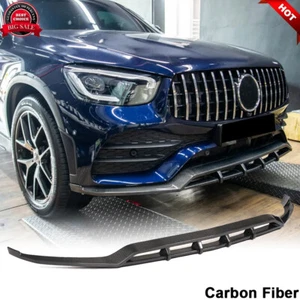 For Mercedes X253 GLC300 GLC43 2020-21 REAL CARBON Front Bumper Lip Spoiler - Picture 1 of 12