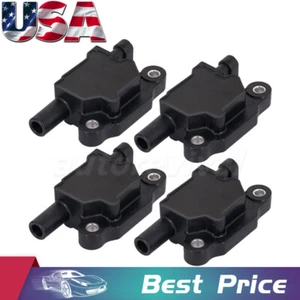 Pack of 4 Ignition Coils For Chevrolet GM V8 12570616 12611424 UF413 Square - Picture 1 of 16