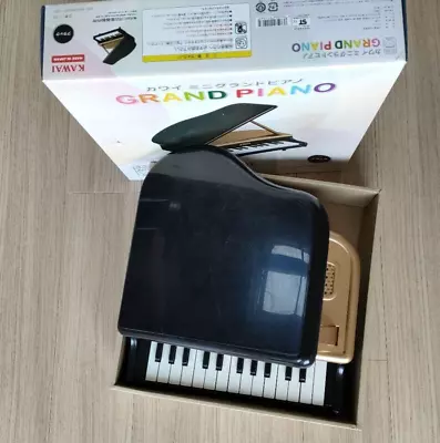KAWAI 1106 Mini Grand Piano 25 keys Educational Toy Black USED - Image 1 of 3