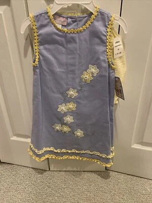 NEW Samara Sun Dress NWT Sleeveless 6x Blue Yellow Flowers Spring Easter Girls - Image 1 of 4
