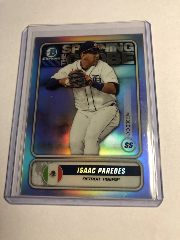 2020 Bowman Chrome Spanning The Globe Isaac Paredes Refractor #STG-IP 🔥 - Image 1 of 2