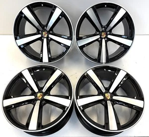 Porsche Macan 21" Exclusive Design Sport Alloy Wheels Gloss Black Diamond Cut - Picture 1 of 13