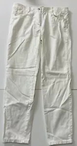 M.S.S.P. Max Studio Specialty Women White Pants 34 x 29.5 Size 10 Mid Rise READ - Picture 1 of 14