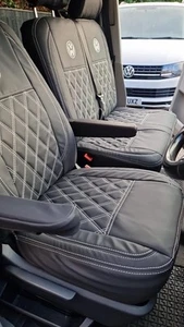 VW Transporter T5 T6 Seat Covers Seater 3 Seat 1+2 with Logo - Picture 1 of 1