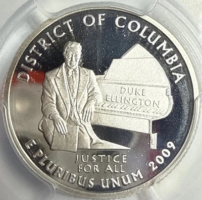 2009 S - Dist Of Columbia Silver Proof Quarter - PCGS PR69DCAM Exact Coin Imaged - Image 1 of 4