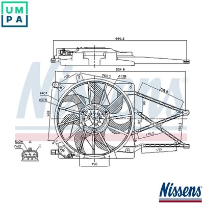 FAN ENGINE COOLING 85175 FOR VAUXHALL ZAFIRA/Mk ASTRAVAN/IV OPELZ14/X14XE 1.4L - Image 1 of 4