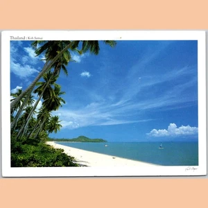 Postcard Koh Samui Thailand Beach Scene Palm Trees - Picture 1 of 4