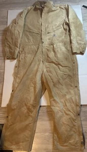 Carhartt Overall Herren braun Reißverschluss Druckknopf Canvas Ente schwer isoliert USA XXL - Bild 1 von 9