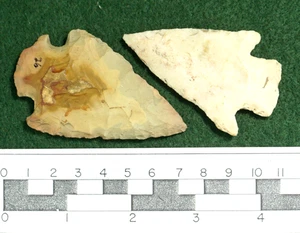 Sehr schönes Paar Illinois Pfeilspitzen * bunt * original - Bild 1 von 1