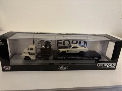 1956 '56 FORD COE 1970 '70 MUSTANG GT TAKE CHARGE HAULER SEMI M2 MACHINES 2022 - Image 1 of 4