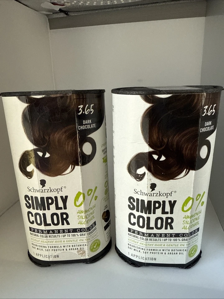 Schwarzkopf Simply Permanent Hair Color 3.65 Dark Chocolate 0 Ammonia