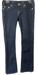 True Religion Women's Size 26 Bootcut Jeans Becky Dark Blue Denim Zipper Fly - Picture 1 of 4