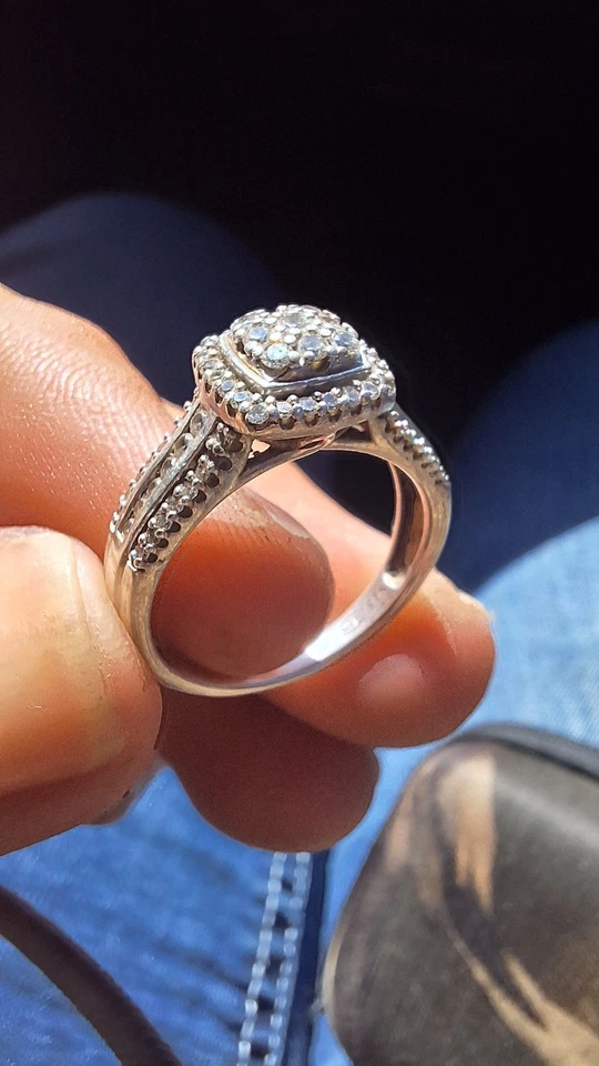 Sterling Silver- 925 LGD Size 7 Engagement Ring JR Fashion Jewelry For Women - Image 1 of 4