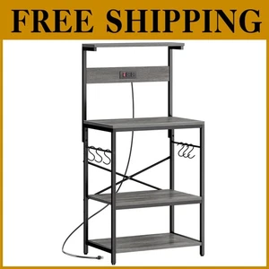 Adjustable 4-Tier Kitchen Storage Shelf - Charcoal Gray - Picture 1 of 11