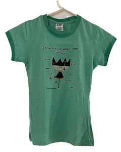 T-shirt donna media cotone 2005 "Conosco tutti i miei colleghi nome" verde nuova - Foto 1 di 9