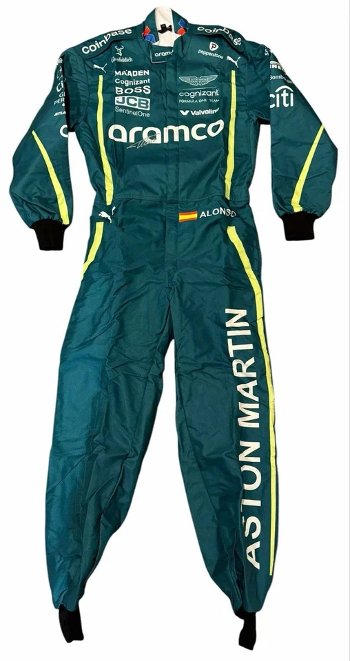 2025 Fernando Alonso Aston Martin F1 Racing Suit - Image 1 of 3