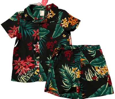 Boy's 2 Pc TROPICAL PRINT Shorts & Shirt Set - Sz 4 - 5 Yrs - New by PatPat! - Image 1 of 4