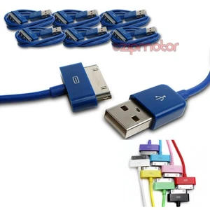 6PCS USB DATA POWER CHARGER CABLE DOCK CONNECTOR APPLE NEW IPAD IPHONE IPOD BLUE - Picture 1 of 1