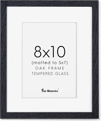 Marco de fotos negro 8X10, madera de roble natural 8 X 10 marcos de fotos, 8 por 10 marcos R Foto 1 de 4