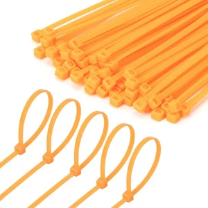 8 Inch Orange Zip Tie 1000 PCS, 40 Lbs - Small to Medium Zip Tie, Nylon PA66 ... - Bild 1 von 6