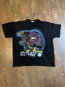 Camisa De Colección Hecha en Estados Unidos XL Lightning Biker Eagle American Thunder 1994 ¡NUEVA!! - Imagen 1 de 6