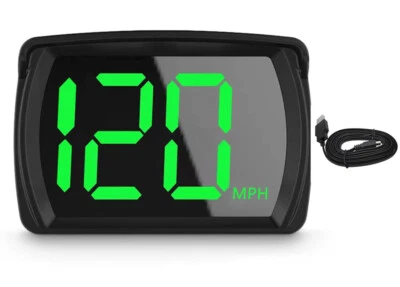 Universal Smart Car Digital GPS Speedometer HUD Head Up Display MPH Speed HD ABS - Image 1 of 4