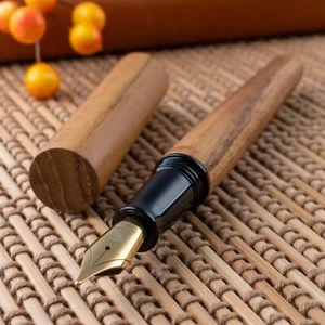 Wancher Sekai Füllfederhalter World Tree Natur Edelholz Material Teak - Bild 1 von 5