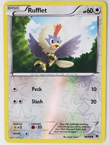 REVERSE HOLO Rufflet 86/98 casi nuevo - Tarjeta Pokémon Poderes Emergentes - Arte Kouki Saitou - Imagen 1 de 2