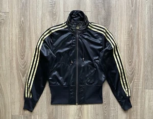 Adidas Missy Elliott Women’s Respect Me Logo Black/Gold Jacket Size M UK12/EU38 - Picture 1 of 11