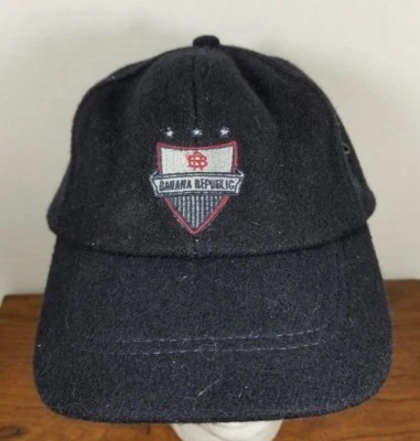 Chapéu ajustável Banana Republic escudo de lã alça marinha traseira OSFA OSFM 80% lã - Imagem 1 de 4