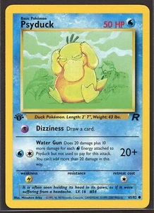 Psyduck 65/82 1st Edition Team Rocket Set Common Pokemon Card - Picture 1 of 34