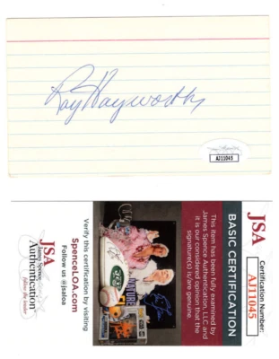 Ray Hayworth Signed 3X5 Index Card San Diego Padres and Texas Rangers JSA💎COA - Image 1 of 2
