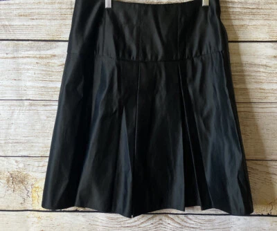 Falda de seda plisada negra NANETTE LEPORE talla 4 Foto 1 de 4