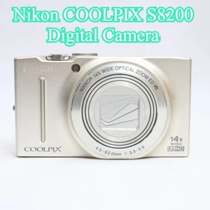 Cámara digital Nikon COOLPIX S8200 1080p HD grabación de video enfoque automático plateada - Imagen 1 de 5