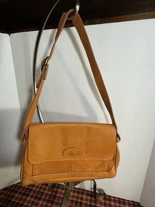 borsa borsetta pelle marrone montagna pietra - Foto 1 di 18