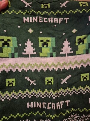 Niño Minecraft Navidad Navidad Navidad Jersey Festivo Talla 6-7 años Foto 1 de 4
