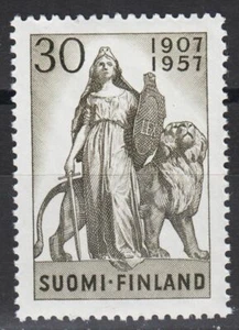 Finland Parlament 50th Woman And Lion Law Finland Mint MNH Stamp 1957 - Picture 1 of 1