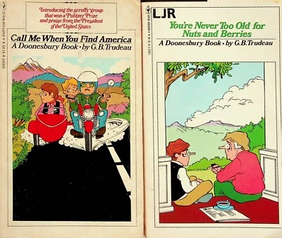 The World of Doonesbury Lot Of 2 by Garry Trudeau PB 1976 Comic Humor - Image 1 of 2