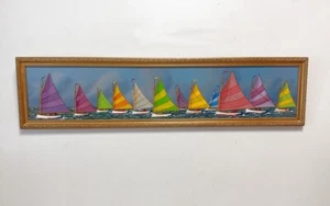 The Rainbow Fleet, Nantucket. Signed lower right "Jerome Howes". Oil on masonite - Picture 1 of 8