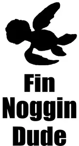 Custom Vinyl Car Decal Sticker Disney Fin Noggin Dude Finding Nemo Squirt - Picture 1 of 1
