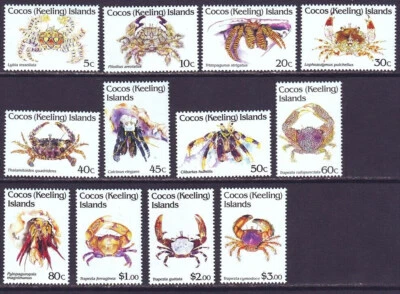 Cocos Keeling Islands 1992 SC 249-260 MNH Set Crab - Image 1 of 3