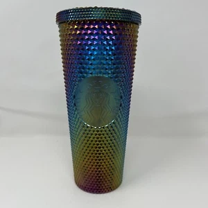 Starbucks Limited Edition Studded Oil Slick Rainbow Iridescent Tumbler 24 oz Neu - Bild 1 von 8