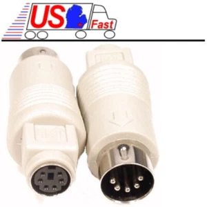 Adaptador de teclado de PC vintage PS2 hembra a AT macho {NC - Imagen 1 de 1