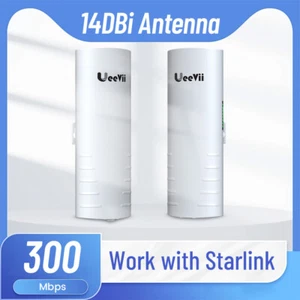 Outdoor CPE 5.8G Wirless Bridge 3KM Long Range 100Mbps Wifi Network Extender - Picture 1 of 10