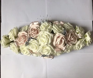 ARTIFICIAL PINK ROSE WEDDING FLOWERS TABLE DECORATION. - Picture 1 of 4