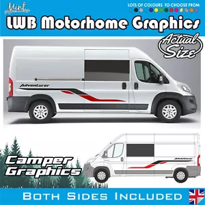 Calcomanías gráficas L3 Puegeot Boxer L2 XLWB LWB autocaravana cámper furgoneta rayas 092 - Imagen 1 de 5