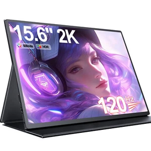 UPERFECT 15,6 Zoll 2K 120Hz Portable Monitor QHD Second Bildschirm Für Spiel PS5 - Bild 1 von 10